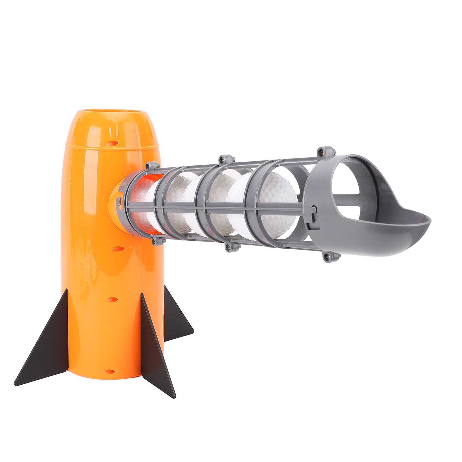 Fockety Lanciatore Automatico di Baseball, Lanciatore di Baseball con Avviamento con Un, Giocattolo con Mazza Retrattile e 5 Palline per Allenamento Sportivo all'Aria Aperta per Bambini