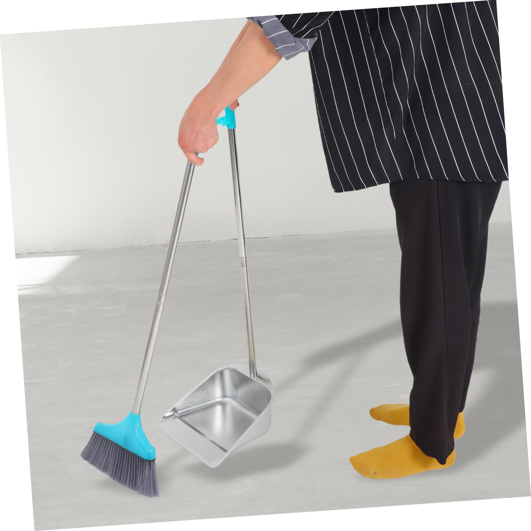 Recogedor de Acero Inoxidable con Borde Enrollado para Limpieza | Pp, Juego, Uso en Oficinas y Locales Comerciales, Resiste Desgaste y Facilita la Recogida