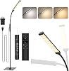 Mojimdo LED Floor Lamp with Remote, Touch Control Bright Floor Lamps, Dimmable 3 Color Modes&10 Brightness Standing Lamp, Flexible Arm Reading Lamp for Living Room Bedroom Office-USB Adapter Included [Energy Class A]