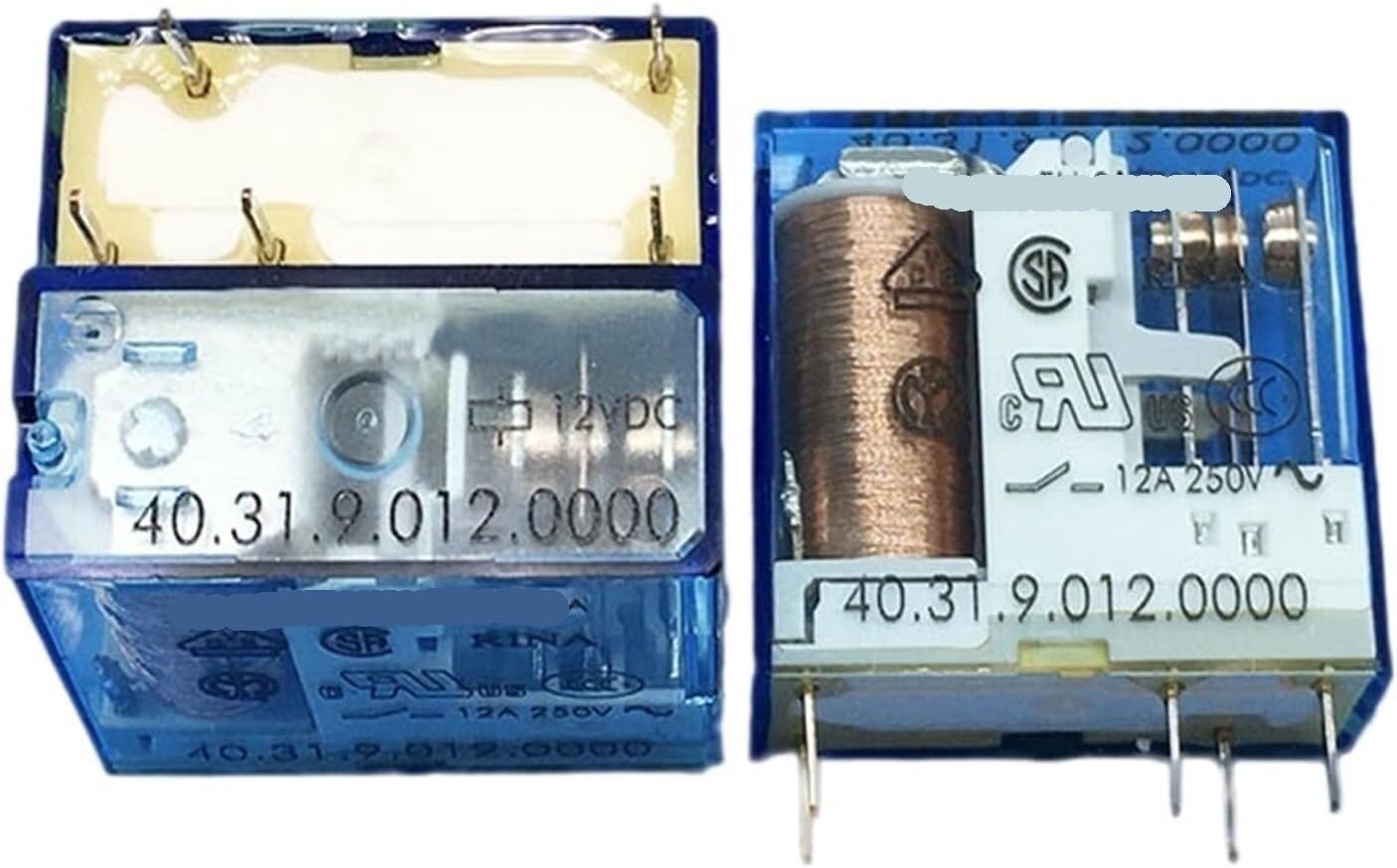 Relais 12V intermédiaire 40.31.9.012.0000 avec contact de puissance 12A 250V AC