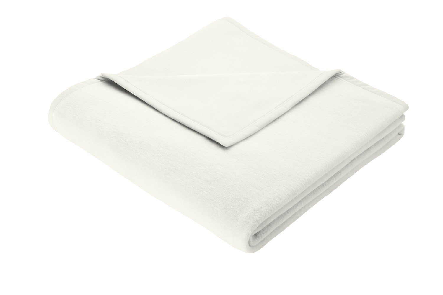 Biederlack Wohn- und Kuscheldecke, 100 % Baumwolle, Samtband-Einfassung, 150 x 200 cm, Natur, Cotton Pure, 239756