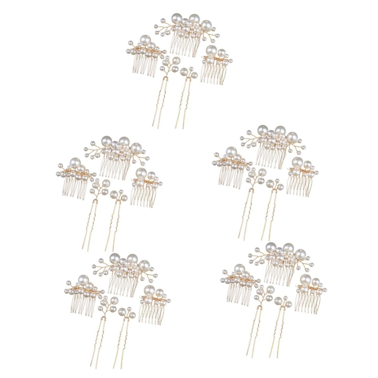 Healeved 25 Stk Perle Braut Haarnadel wedding hair accessories hochzeits haarschmuck Hochzeitshaarspangen für Bräute Seitenkamm für Hochzeitshaare Haarschmuck aus Perlen Braut Haarkamm