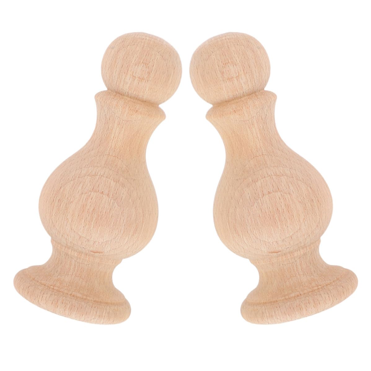 Remates de madera para postes decorativos color caqui con estructura resistente, 2 piezas 8