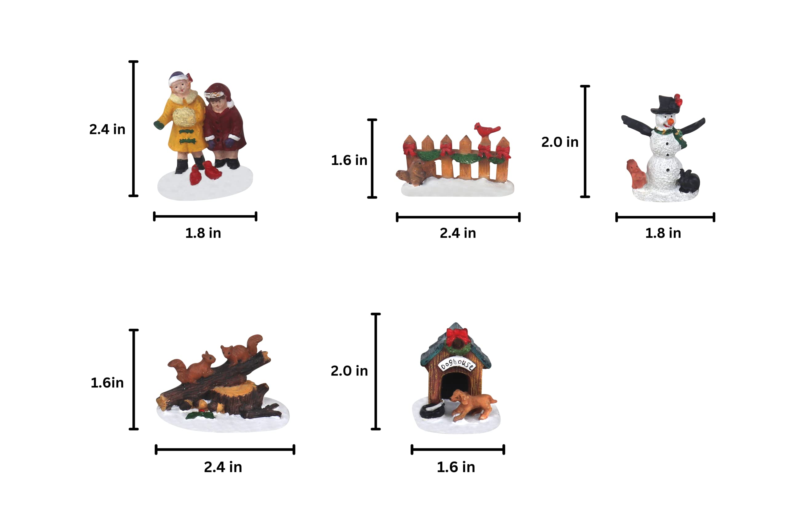 Amazon.co.jp: Top Treasures クリスマスビレッジフィギュア 5ピース 