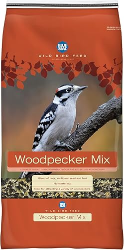 Blue Seal Woodpecker Mix Wild Bird Seed Mezcla premium de nueces, semillas de girasol y frutas Bolsa de 8 libras