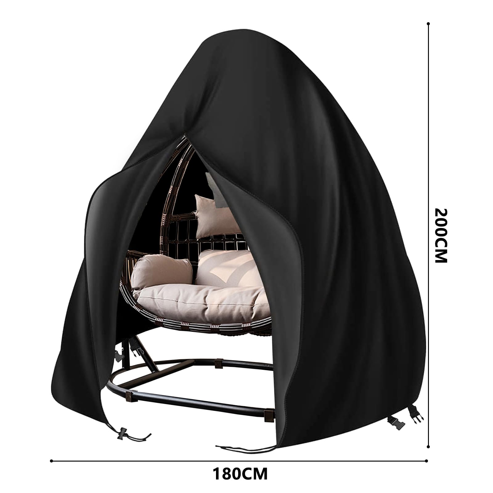 Housse pour Fauteuil Suspendu Œuf De Jardin avec - Ø 180 X 200 cm