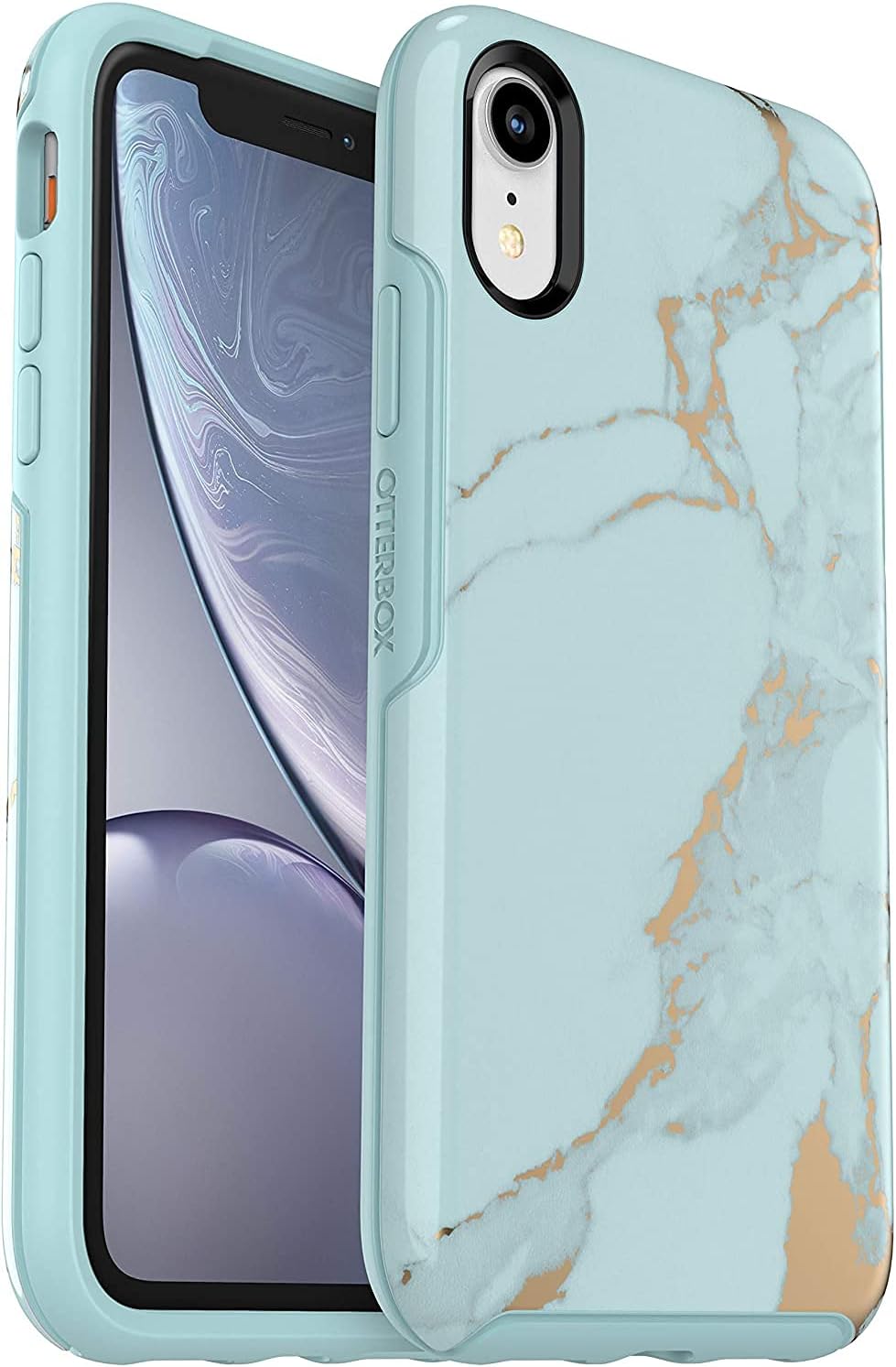 Symmetry Series Slim Case for iPhone XR (Only) - Non-Retail Packaging - Teal Marble