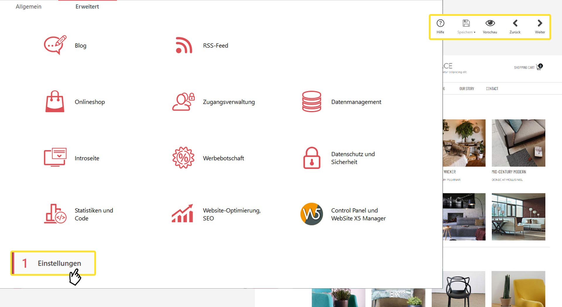WebSite X5 Evo - Neueste Version Professionelle Websites, Blogs, Webhosting. Brandneue Box für Windows 11 /10 / 8 / 7