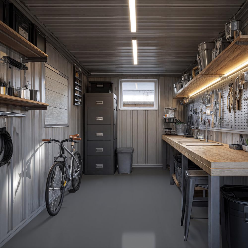 Dalle pose libre sol PVC effet uni dark grey
