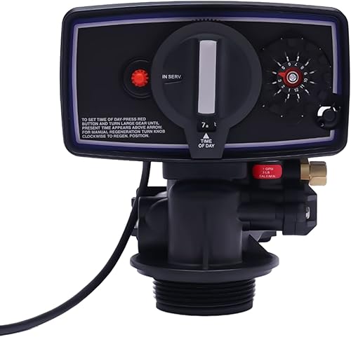 Válvula de suavizante de agua de 110 V 5600, válvula de control de reloj de tiempo 3W Ablandador de agua Válvula de temporizador de 12 días Válvula