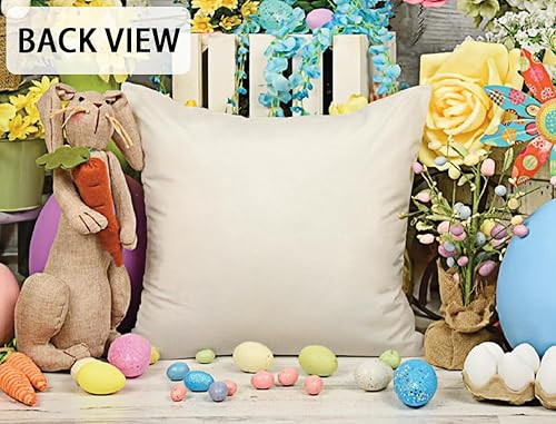 Miniatura 7 de 4TH Emotion Juego de 4 fundas de almohada de Pascua de 18 x 18 pulgadas, juego de 4 fundas de cojín moradas para decoración del hogar y sofá TH177