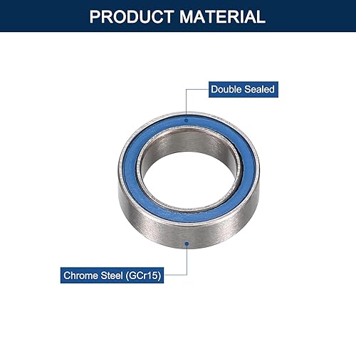 Miniatura 4 de MR148-2RS Rodamientos rígidos de bolas, ID 0.315 in x OD 0.551 in x Ancho 0.157 in Rodamientos en miniatura, rodamiento de bolas sellado de goma