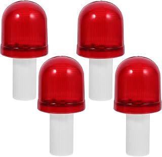 PRETYZOOM 4pcs LED Traffic Cone Lights, Weather-Resistant Emergency Warning Lamp, Universal Safety Warning Lights for Traffic Safety, Battery Not Included