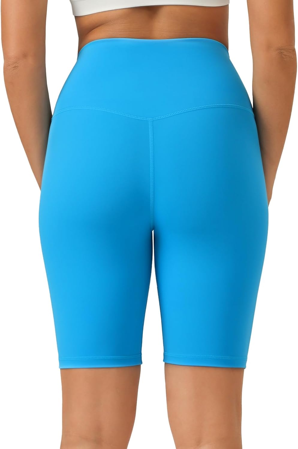 YUNOGA Women Biker Shorts 4"/8" Inseam - High Waisted Tummy Control Workout Athletic Exercise Spandex Yoga Shorts - Image 4