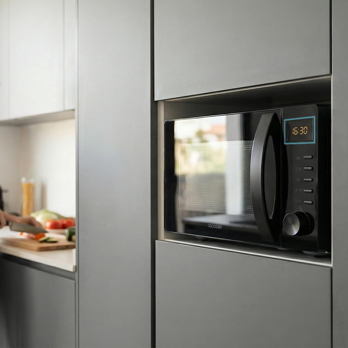 Cecotec Kuchenka mikrofalowa z Grill Proclean 5105 Black. 700 W, 20 l, technologia 3DWave, grill, 5 poziomów mocy, timer 30 min, rozmrażanie, wyświetlacz z zegarem, doskonałe zapiekanki