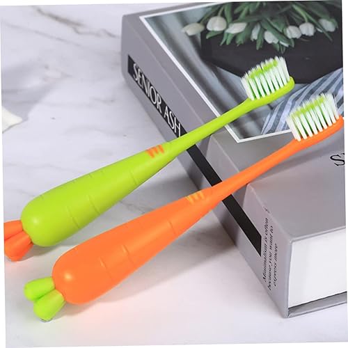 Miniatura 7 de Juego de cepillos de dientes manuales para niños y niñas, 4 piezas, ergonómico, cepillo de dientes para niños y niñas, cerdas suaves