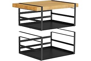 PEKGRIL 2 Pack Under Stair Storage Shelves, Heavy Duty Kitchen Accessories for Extra Pantry Storage