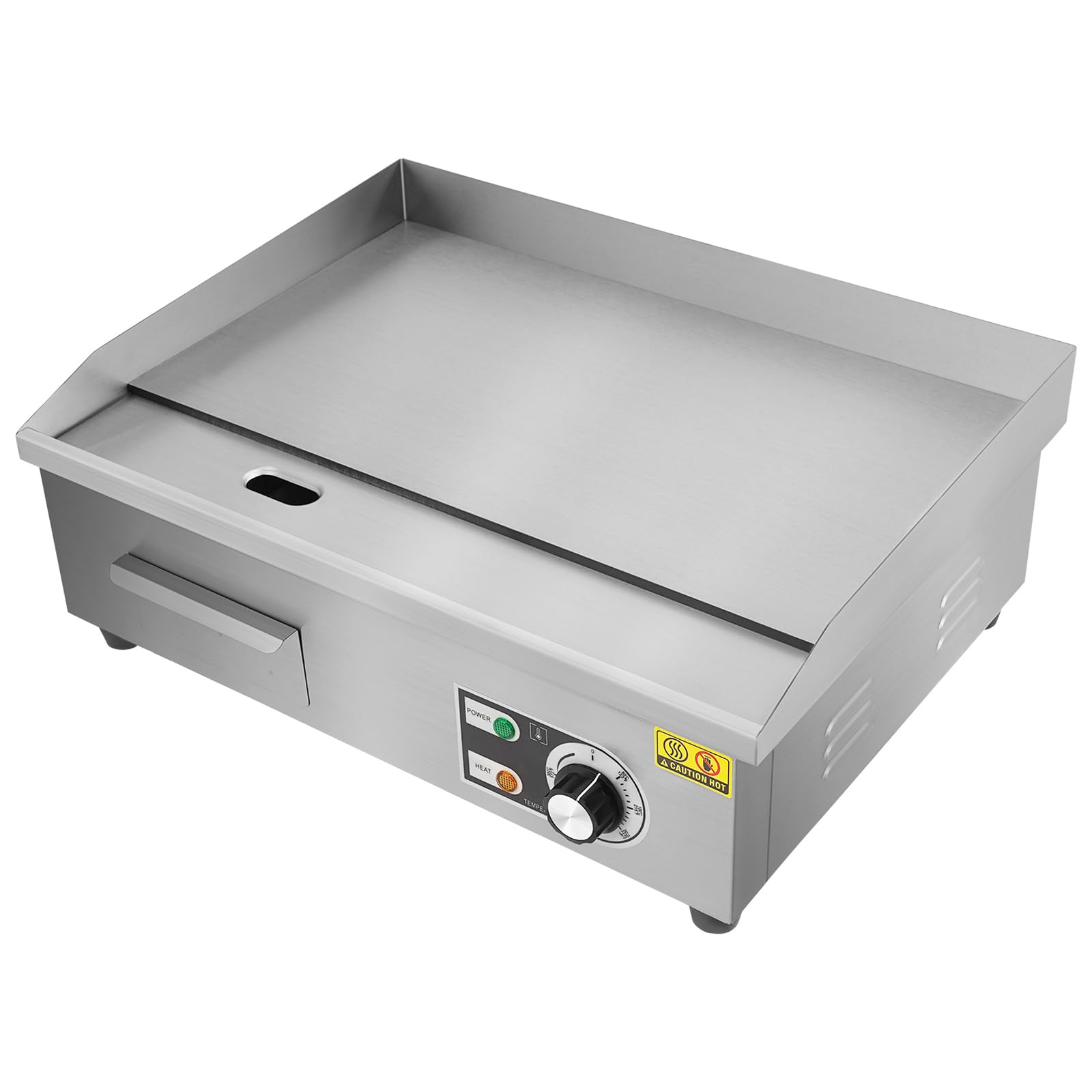 Elektryczna płyta grillowa 55 x 43 x 24 cm, z rur grzewczych 3000 W, kontrola temperatury, elektryczny grill stołowy (50-300 ℃), komercyjny grill elektryczny, półpłaski grill roboczy