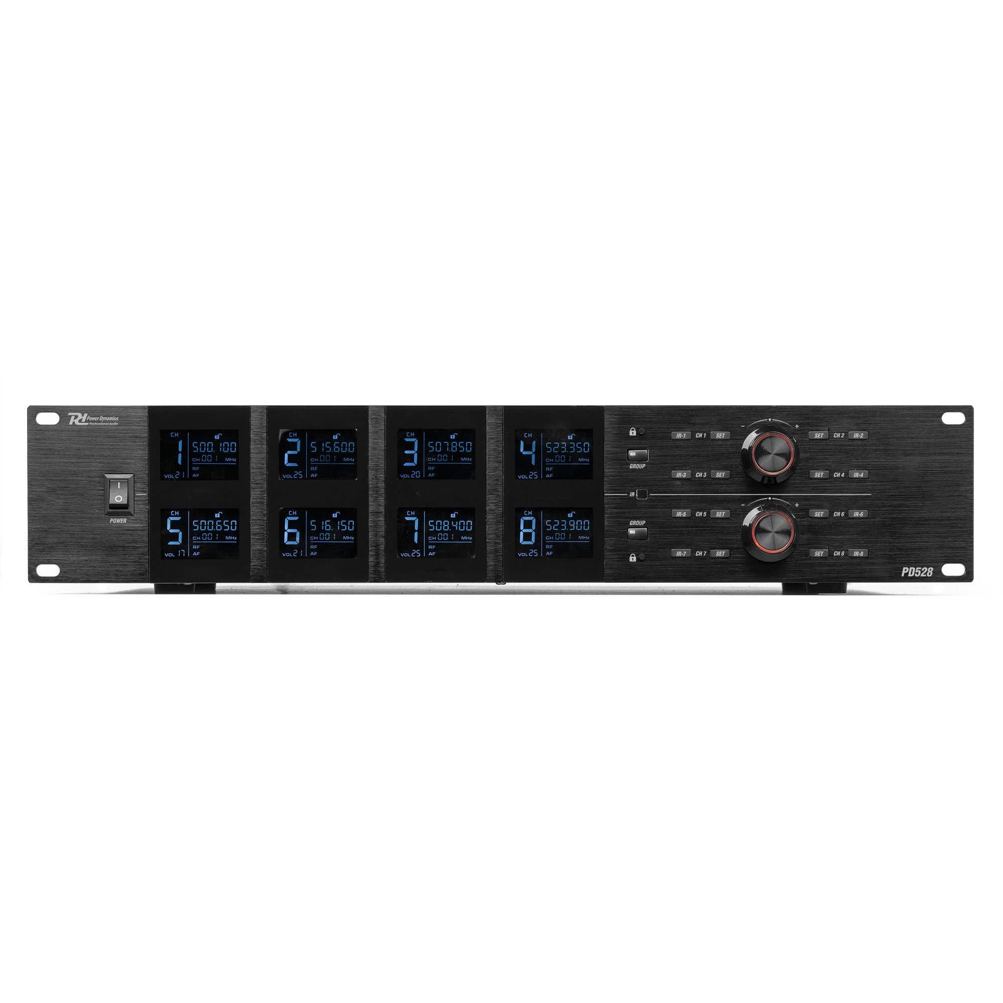 Power Dynamics PD528 UHF Funkmikrofonsystem mit 8 Mikrofonen