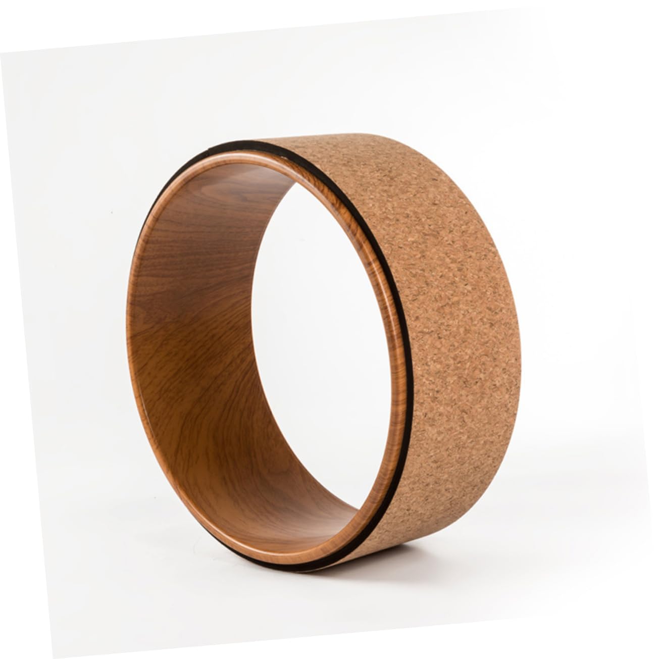 NAMOARLY Yoga Wheel for Backbend Roller Yoga Exerciser Durable Natural Cork Perfect for Spine Stretch