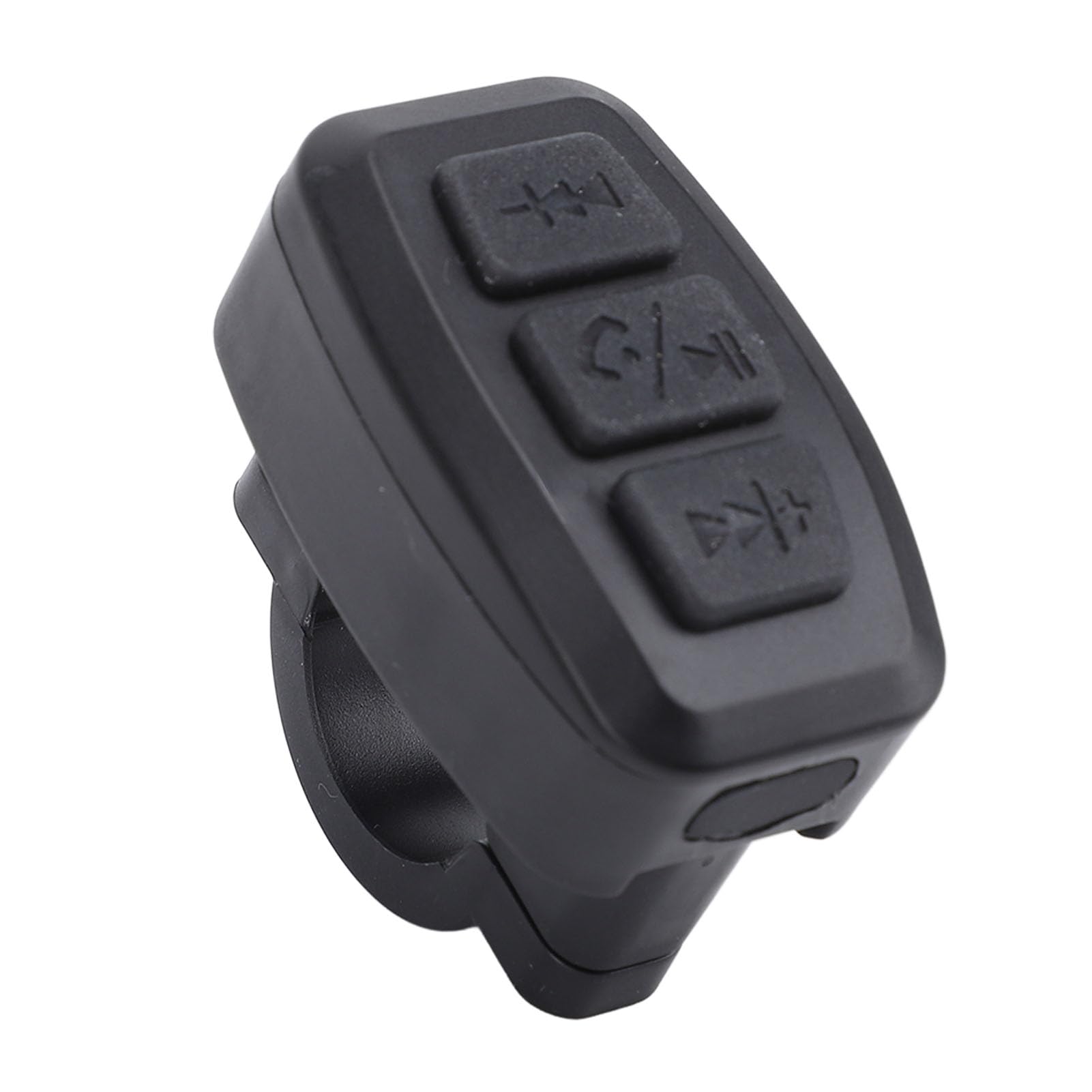 Bluetooth Fernbedienung Wasserdicht Wiederaufladbar Lenkrad Musik Auto Fahrrad Motorrad für Android (Black)