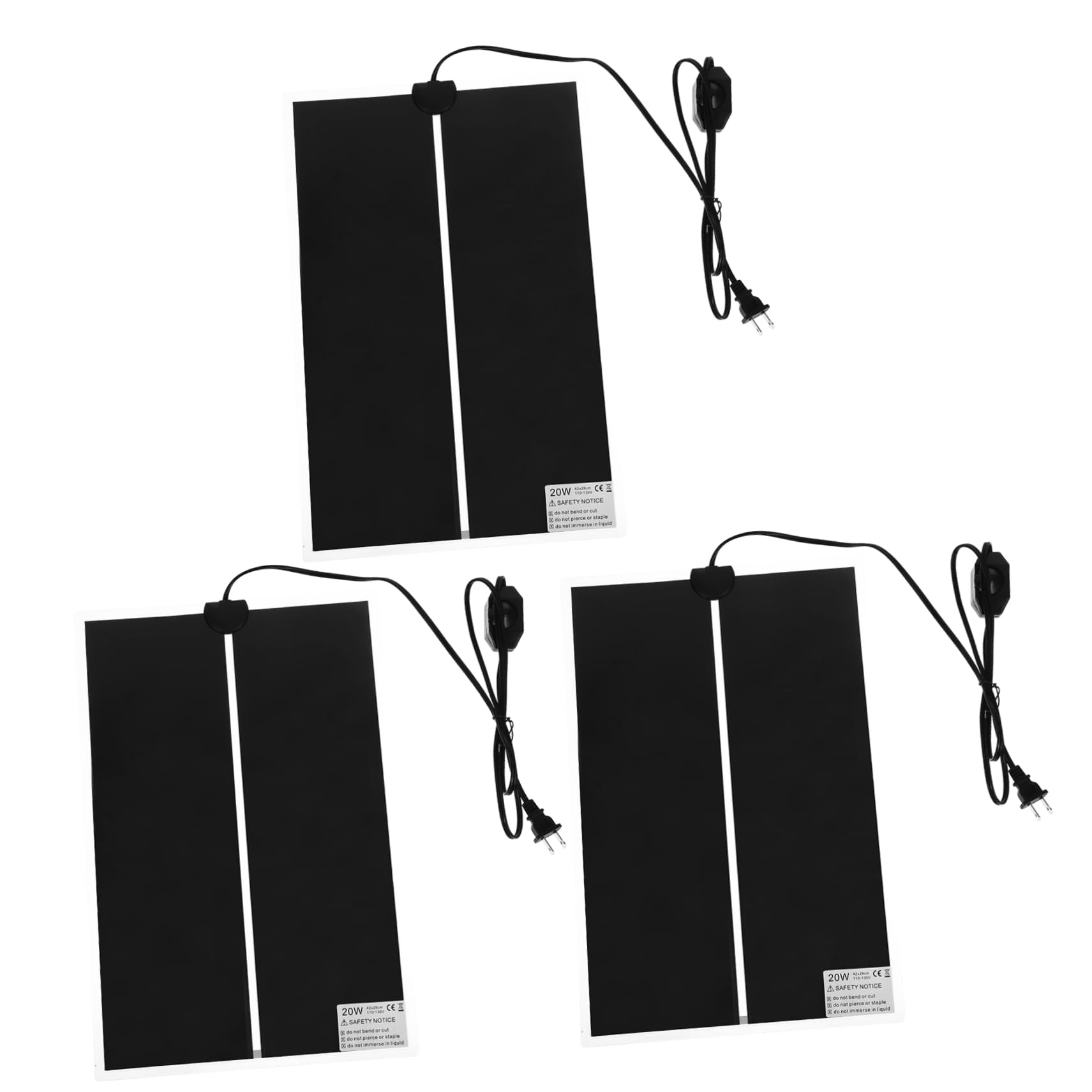 Levemolo Reptile Heating Pad Set 20w Low Mat Temperature Control for Glass Containers