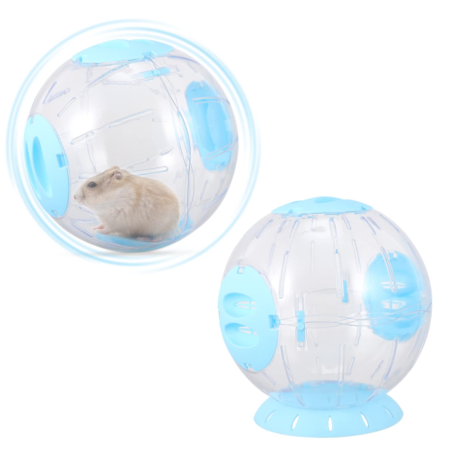 ibasenice Transparenter Hamsterlaufball zum Spielen Kleintierspielzeug aus Hochwertigem Material für Hamster Rennmäuse und Andere Kleintiere Aktivitätsspielzeug für Haustiere