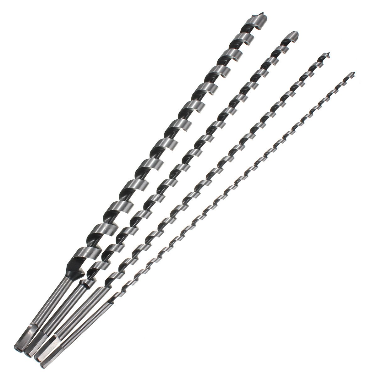 4 Piezas 8/12/16/24 Mm 600 Mm Brocas De Barrena Herramienta Para Trabajar La Madera