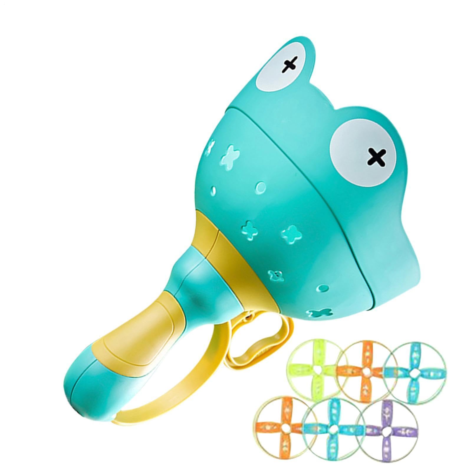 Jouet de lance-adischi volant - Jouet à disque de 5,51 x 9,06 pouces | de lancement, jeu avec soucoupe volante, sport interactif, capture de jeux en plein air, pour pelouse jeux cor