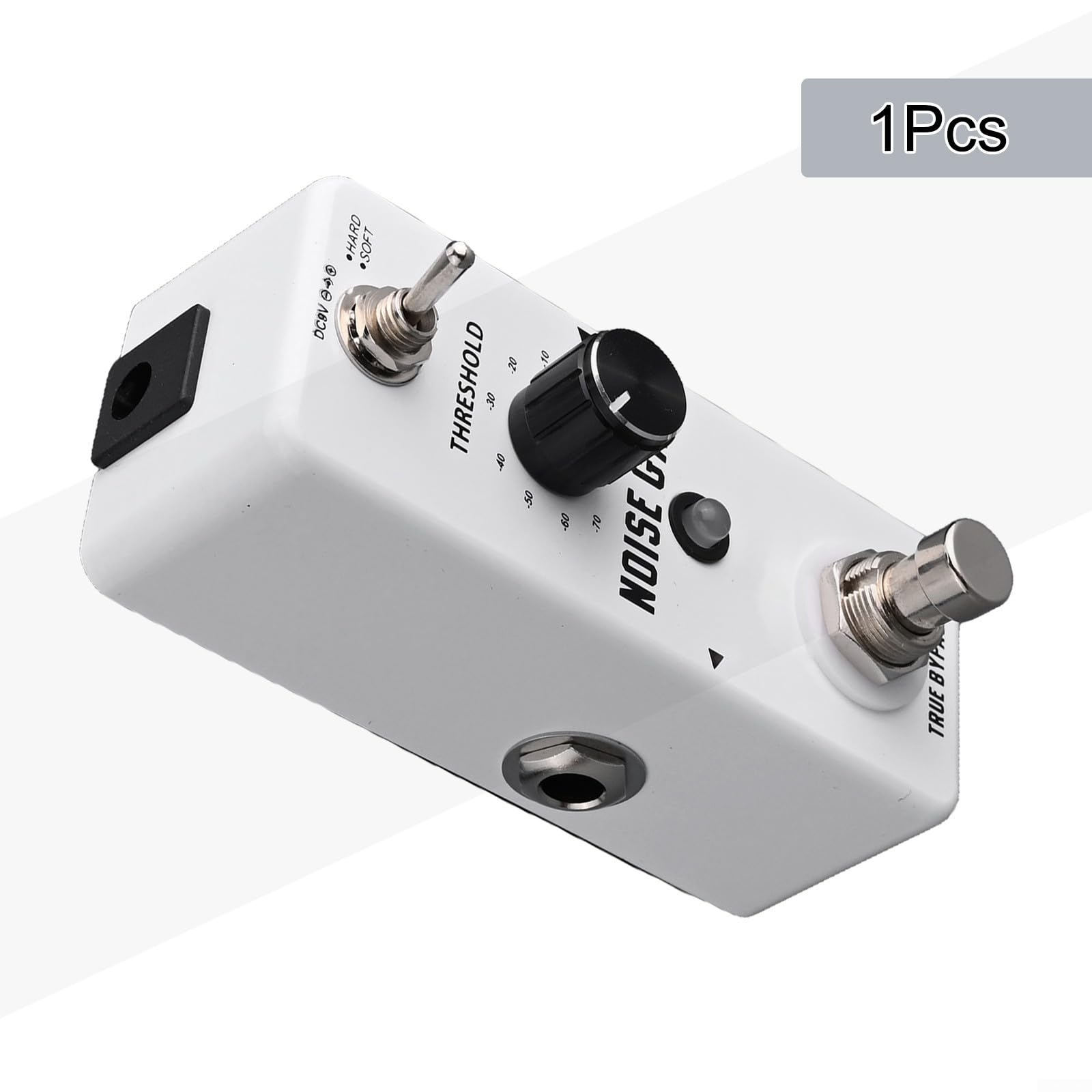 Für Rowin LEF-319 Guitar Noise Gate Pedal Geräuschunterdrückung 2 Modi Hard Soft Zinklegierung True Bypass LED Anzeige Kompakt für E-Gitarre Pedalboard