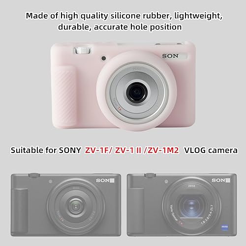 Vista 2 de Funda para cámara digital Sony ZV-1F/ ZV-1 II/ZV-1M2, bolsa protectora de silicona suave ZV1F, funda suave antiarañazos con protector de pantalla
