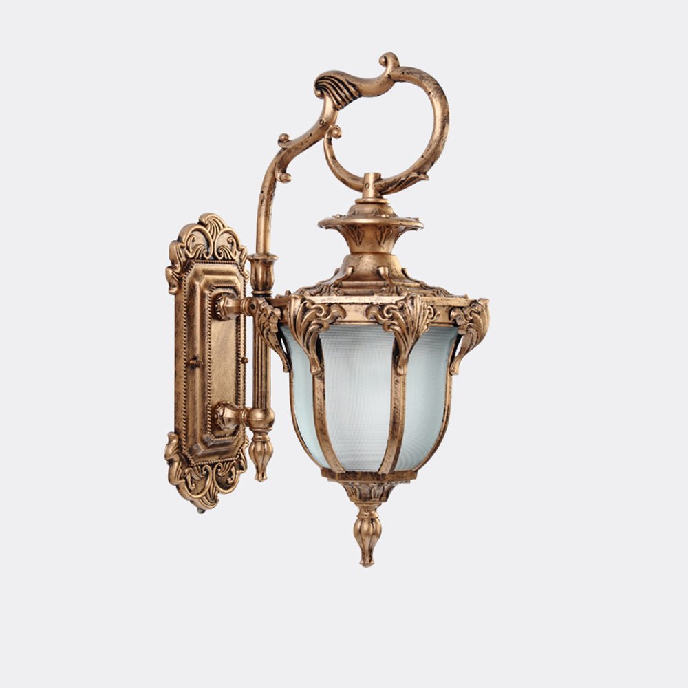 Lanterne en verre et applique murale extérieure rétro pour jardin classique