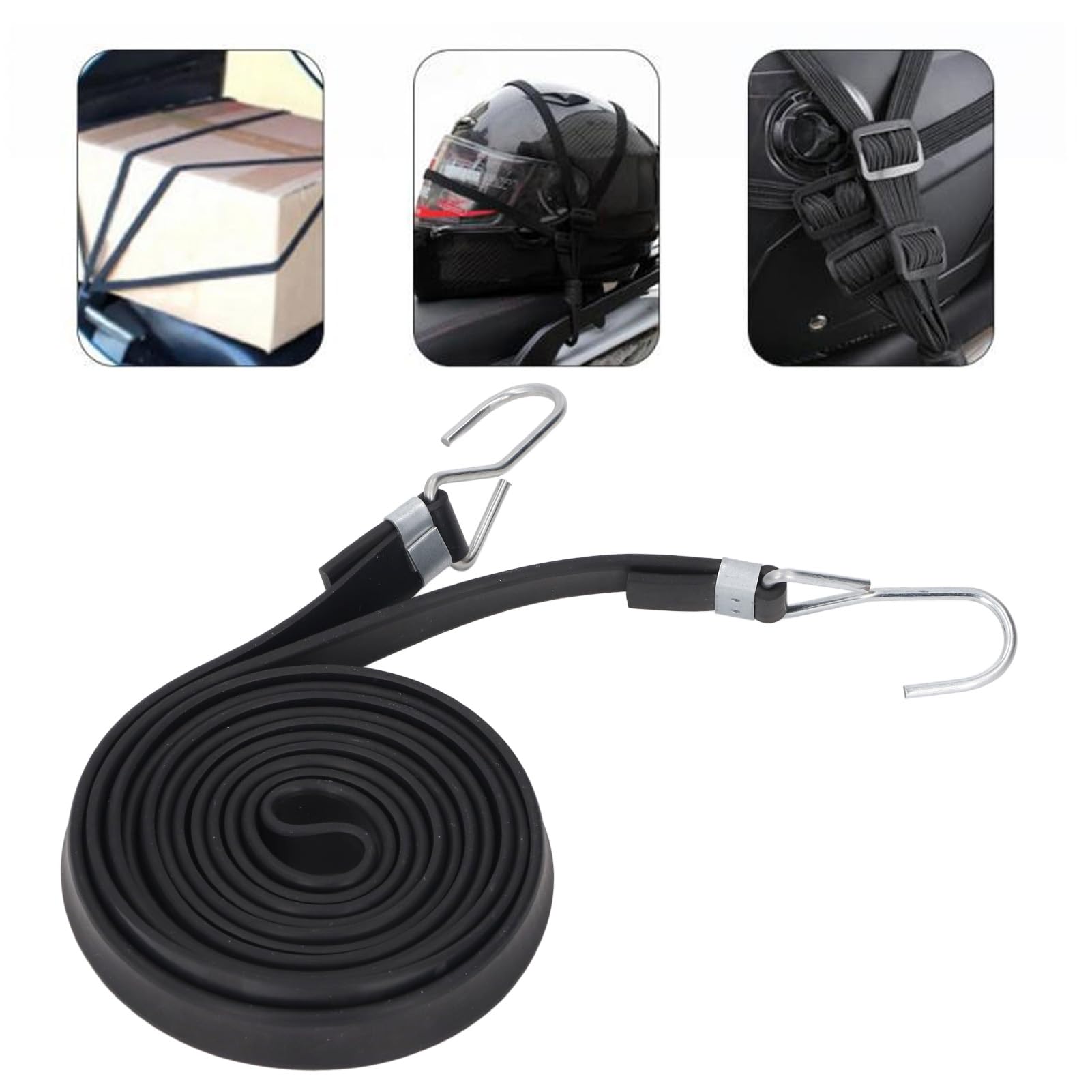 Corde Bungee Outdoor Pesante, 10pcs Lunghi elasticità Grave Regolabili con Gancio, Cinturini Bungee per Bagagli, Portapacchi, Telo, Teloni, Carico in Movimento, Campi, Teloni,