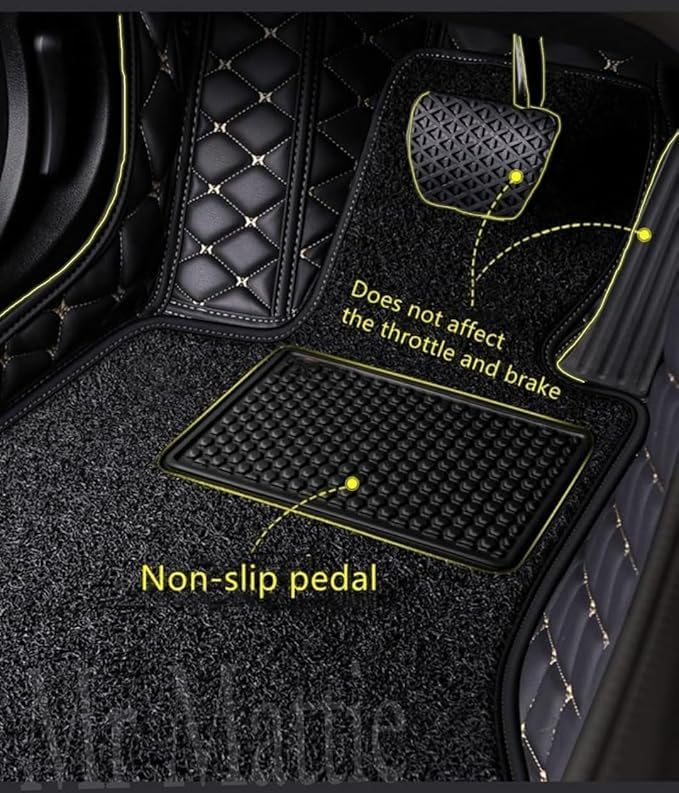 Image of 7D Car Foot Mat for Jeep Wrangler Rubicon | Full Black