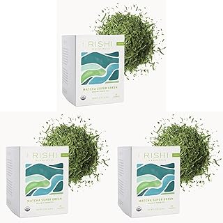Rishi Tea Matcha Super Green Tea | USDA Organic Direct Trade Sachet Tea Bags, Certified Kosher Caffeinated Japanese Green ...
