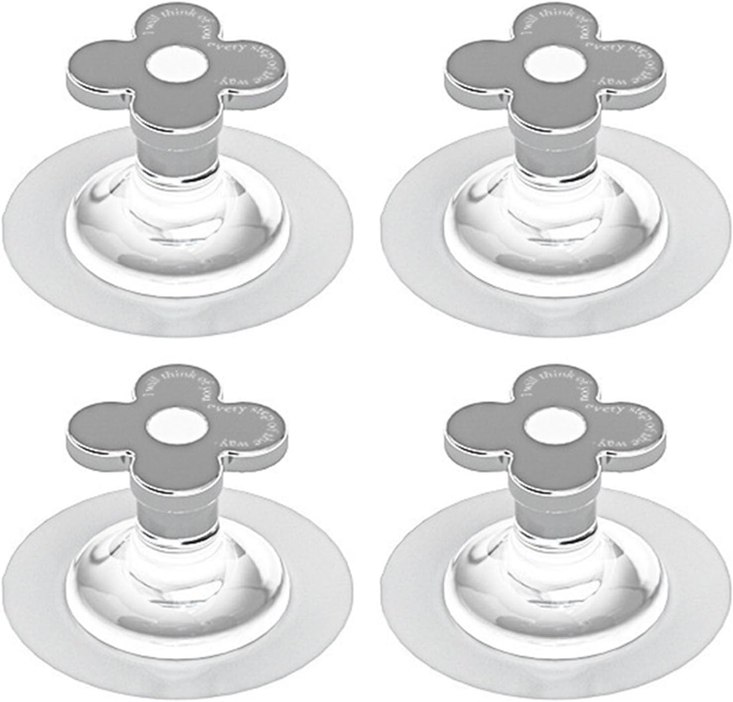 Silicone Toilet Lid Lifter – No-Touch Toilet Seat Handle for Flat & Curved Seats, Space-Saving Horse-Shaped Hook, 4-Pack