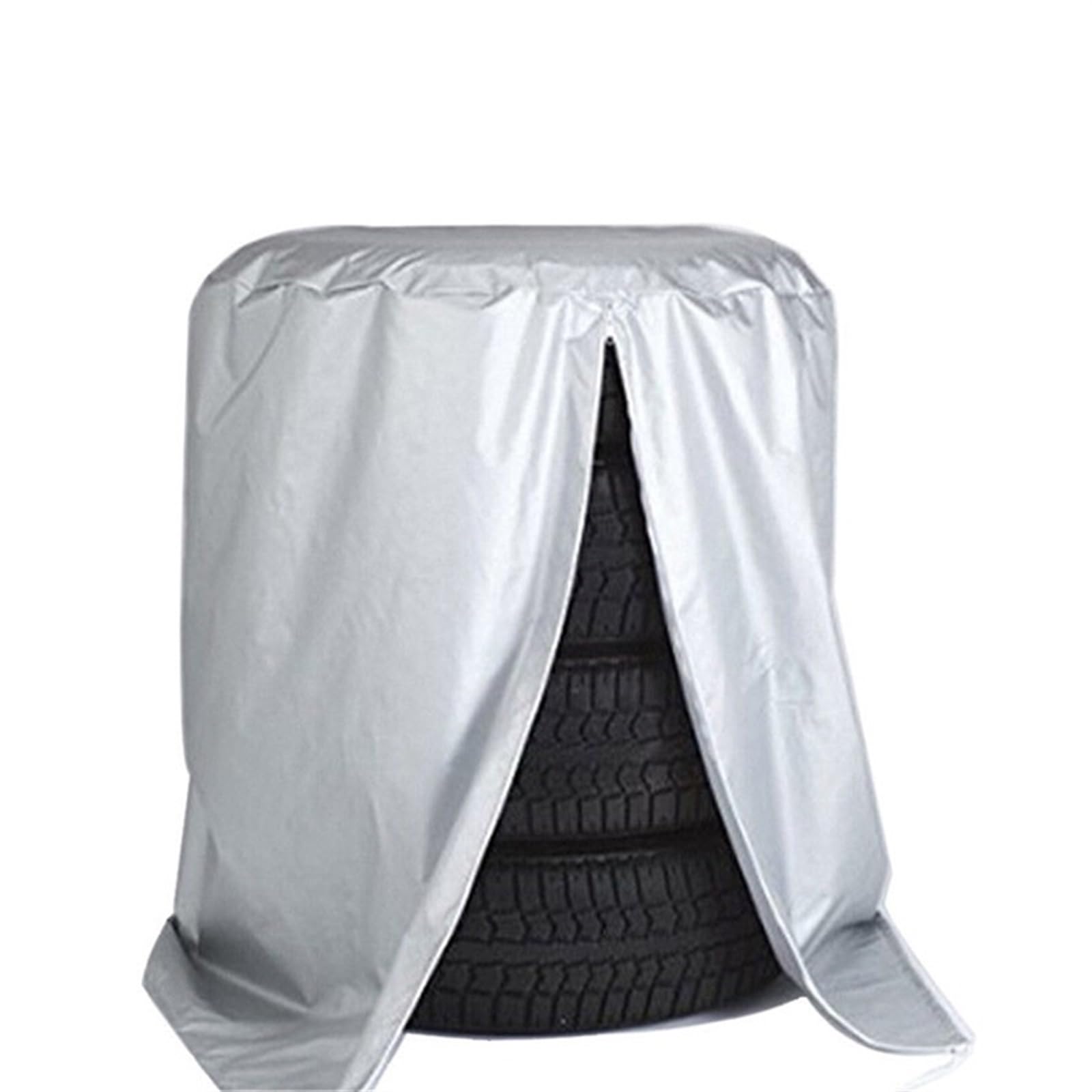 Borsa per Pneumatici Copriruota di scorta for auto rivestito in tessuto Oxford multi-dimensione rivestito in tessuto argentato Copriruota antipolvere antipioggia for ruote (Color : L)