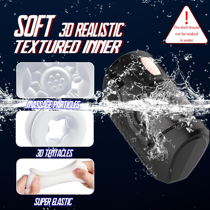 Vollautomatisch Elektrischer Masturbator Masturbieren Sex Toys für Männ 10 Vibrationsmodi Teleskopfunktion Blowjob mit 3D Teilchenkanal Taschenmuschi Masturbatoren Penis Pussy Sexspielzeug für Herren