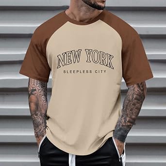 Oversized T-Shirt Men's Vintage T-Shirt Men's Oversized T-Shirt Men Funky Hawaiian Shirt Men's Short Sleeve Gym Fitness Running Shirt T-Shirts for Men Fashion T-Shirt with Los