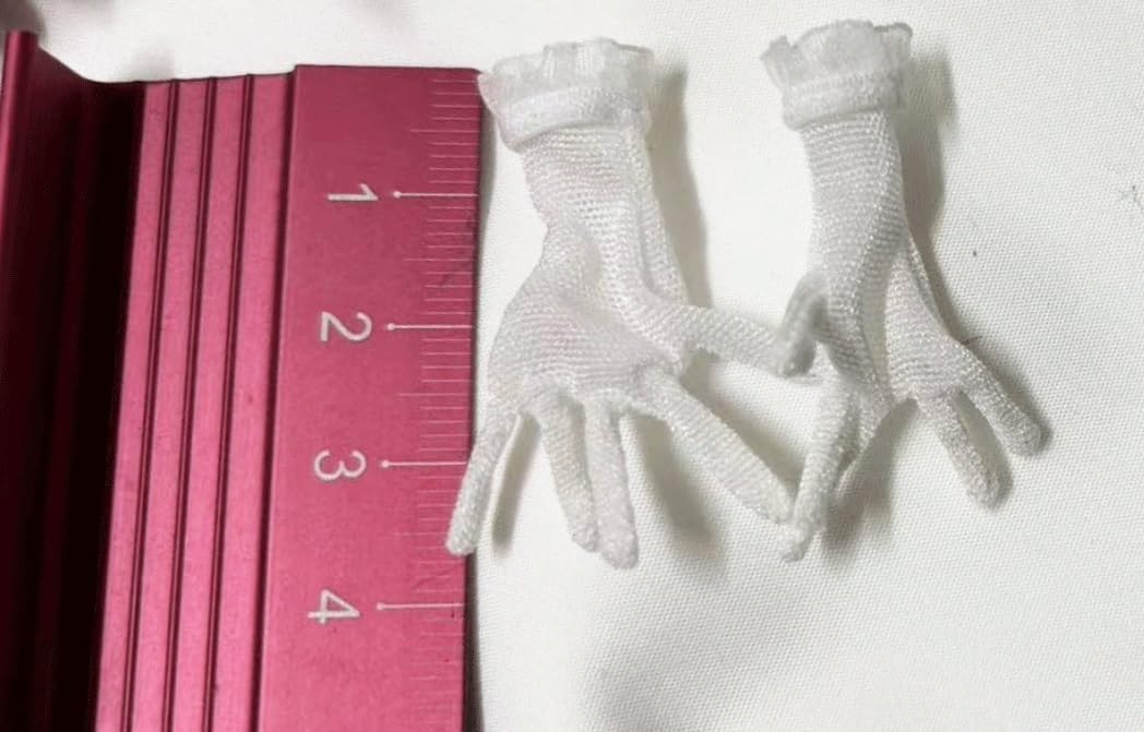 Gants de fête en dentelle 1/6 pour figurine de soldat et poupée