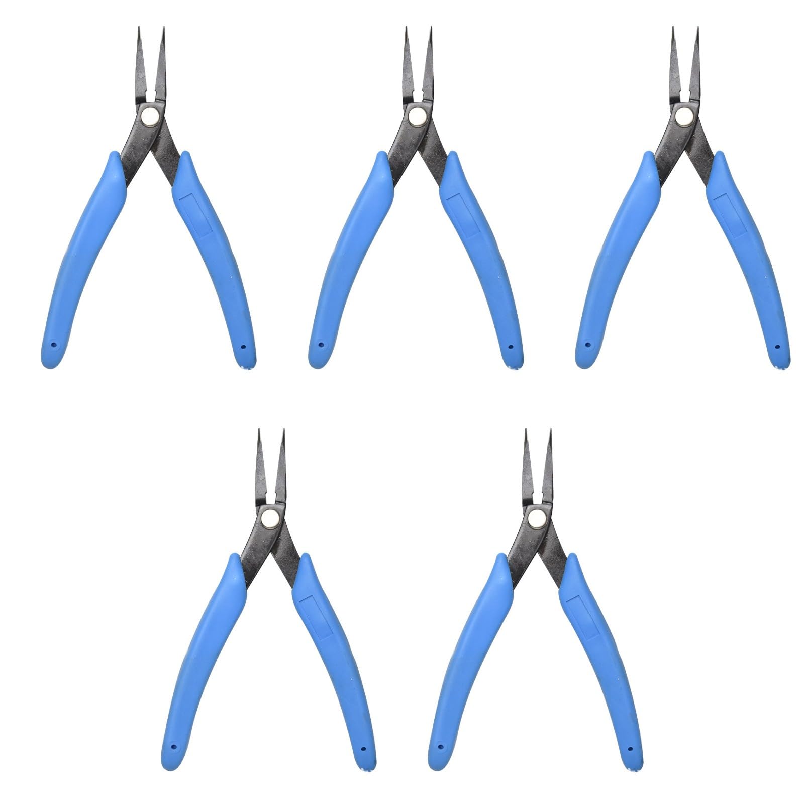 Hsioluted Professional Carbon Steel Fine Tip Pliers With Extended 5 Inch Leverage For Jewelry Making And Tight Space Access Ergonomic Grip Extended Reach Pliers