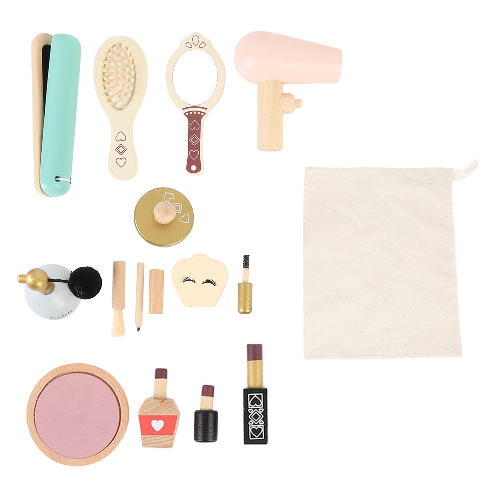 Ensemble de Jouets de Maquillage en Bois pour Filles, Jeu de Simulation, Cadeau cosmétique de beauté en Bois