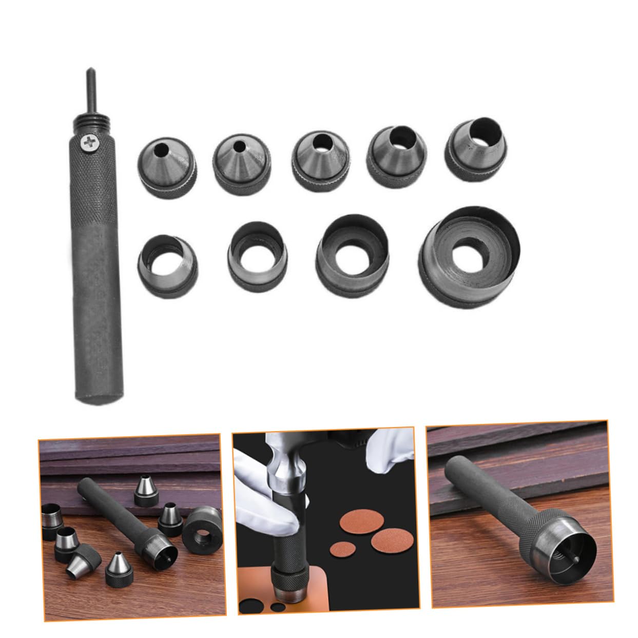 Homoyoyo 1ensemble Jeu De Poinçons Creux pour Cuir Outils De Perforation Précis pour Affiches Et Travaux Cuir Personnel