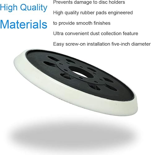 Miniatura 6 de Paquete de 2 almohadillas de lija de 5 pulgadas con 8 agujeros de gancho y bucle para lijadora orbital aleatoria de 5" Bosch ROS20VS, ROS20VSC,