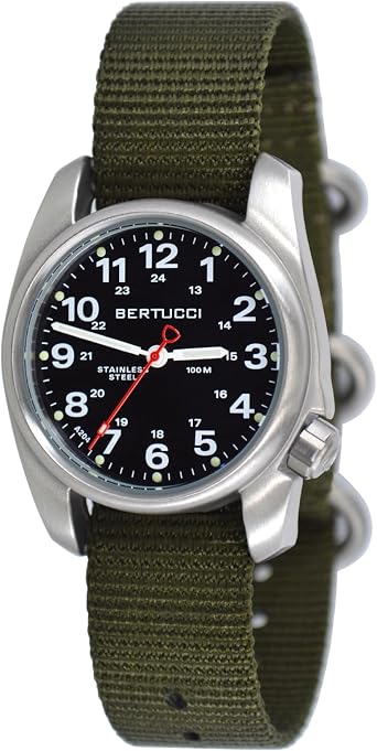 Bertucci Mens 10112 A-1S Durable Stainless Steel Field Watch