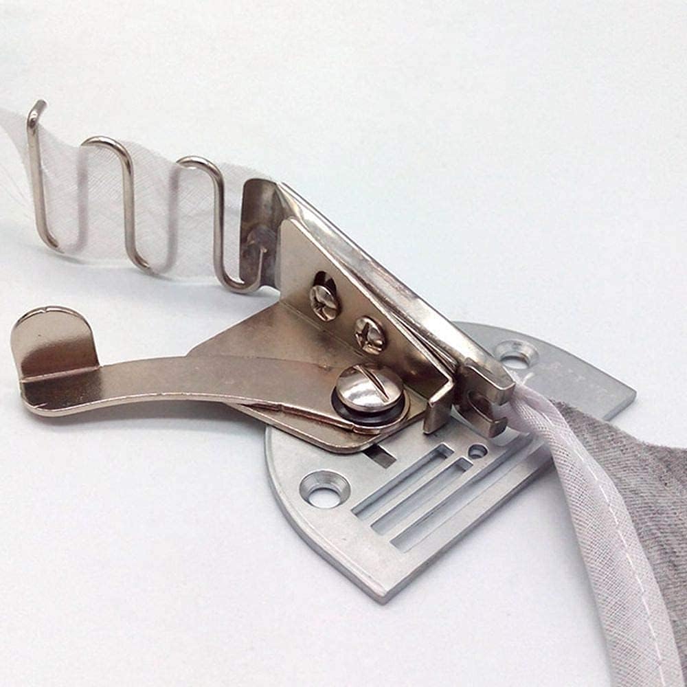 YICBOR overlock Folder #A10 Hemmer Right Angle Bias Binder for lockstitch Machine Binding of Curve Edge (18mm)