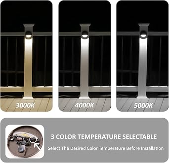Low Voltage Deck Lights Outdoor with 3 CCT Selectable