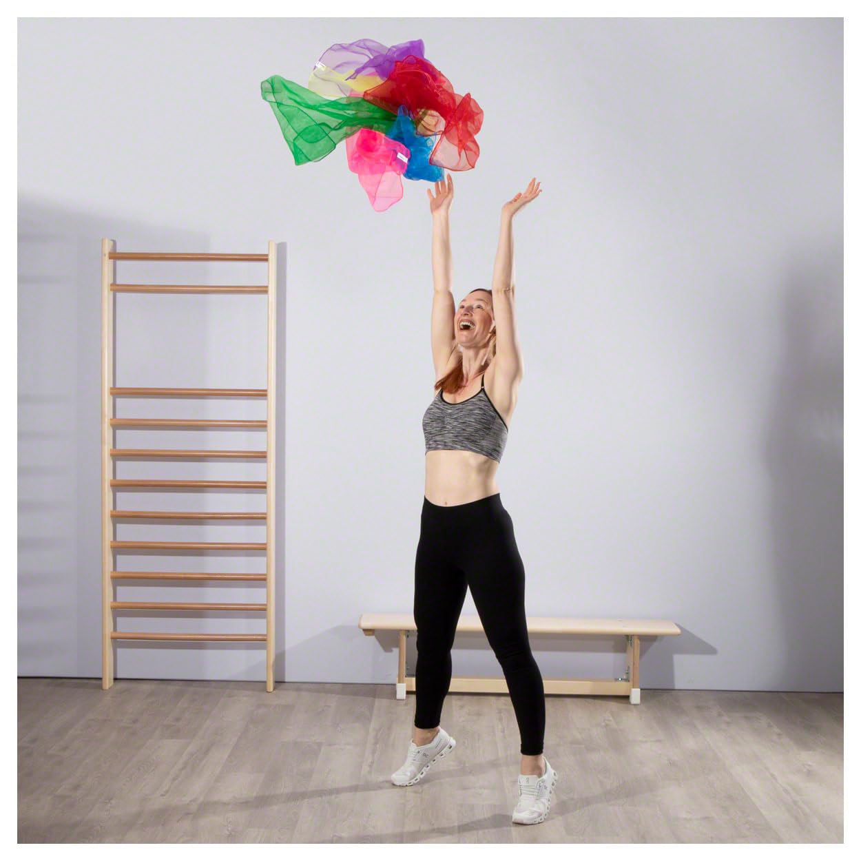 Sport-Tec Jongliertuch, 140x140 cm, 10 Tücher