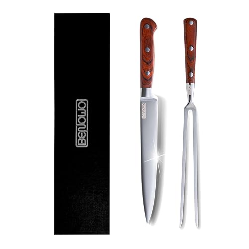 Benowo Carving Knife Set 2-Piece, 8-inch Turkey Carving Knife and