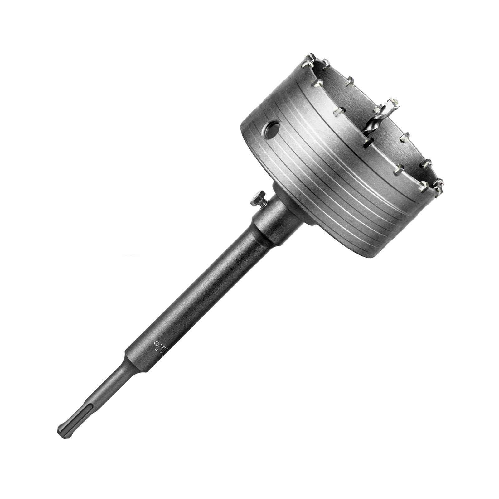 SALI Concrete Hole Saw Kits 4-1/2"（115mm） Tungsten Steel Wall Hole Cutter Drill Bit Sets with 220mm SDS Plus Shank Connecting Rod，110mm Center Positioning Drill Bits for Cinder Block,Brick,Adobe Wall